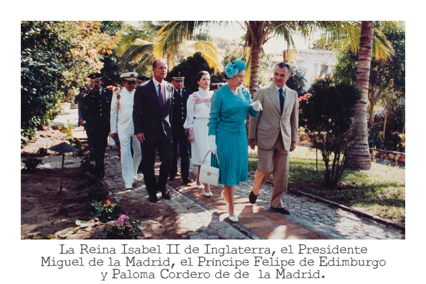 Reina Isabel II y su reunión con Miguel de la Madrid en 1983.
