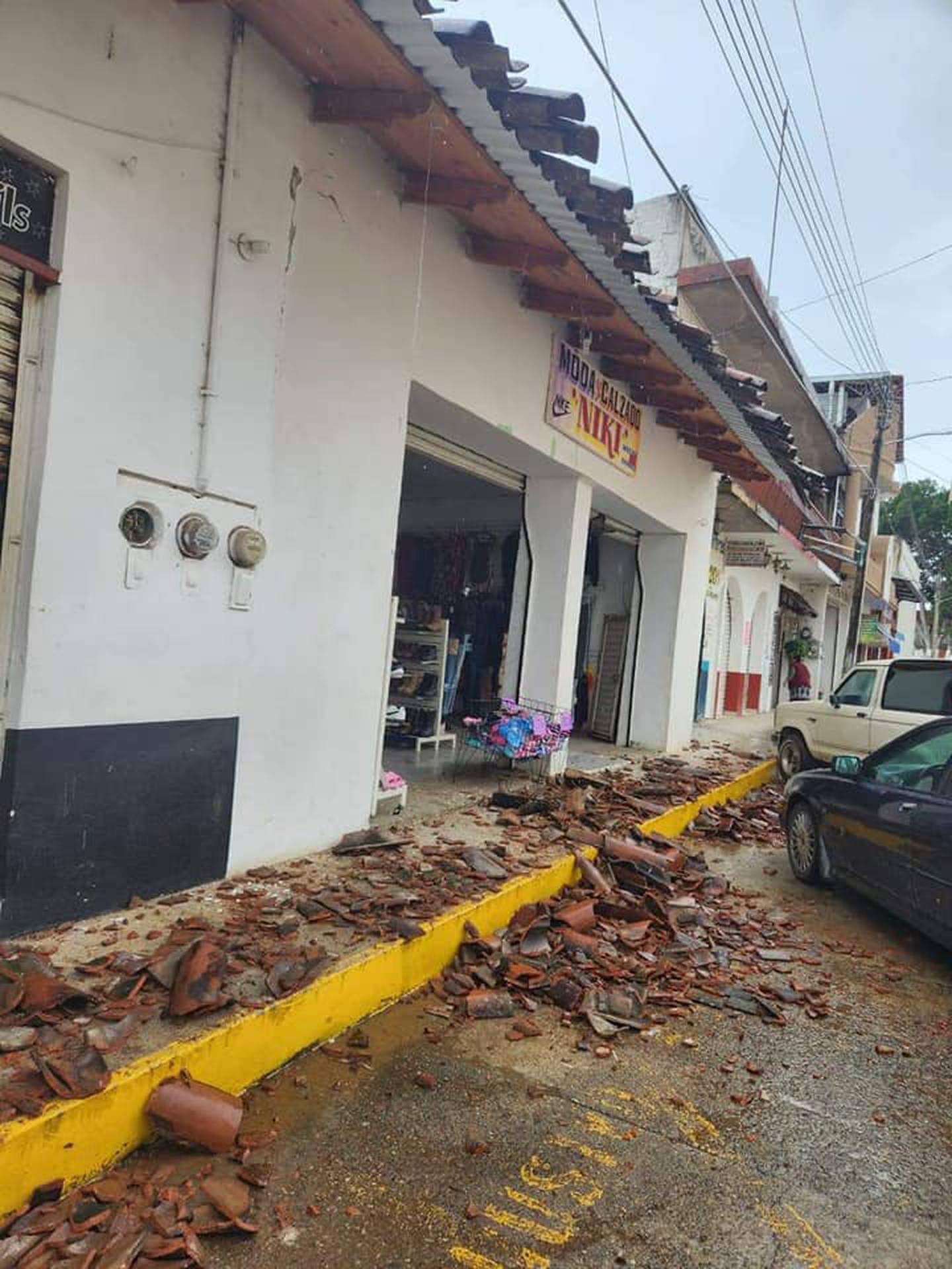 Daños en Coalcomán, Michoacán.