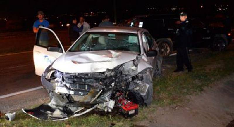 El auto del funcionario de Tamaulipas quedó destrozado