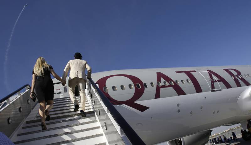 vuelo, avión, Qatar
