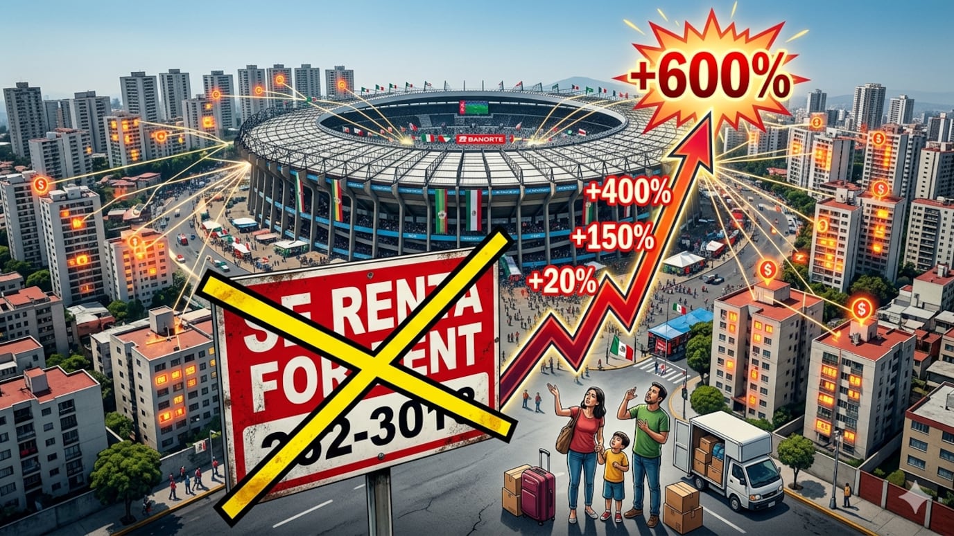 Rentas suben entre 15% y 600%, mientras hoteles rozan ocupación máxima y precios se disparan en ciudades sede del Mundial.