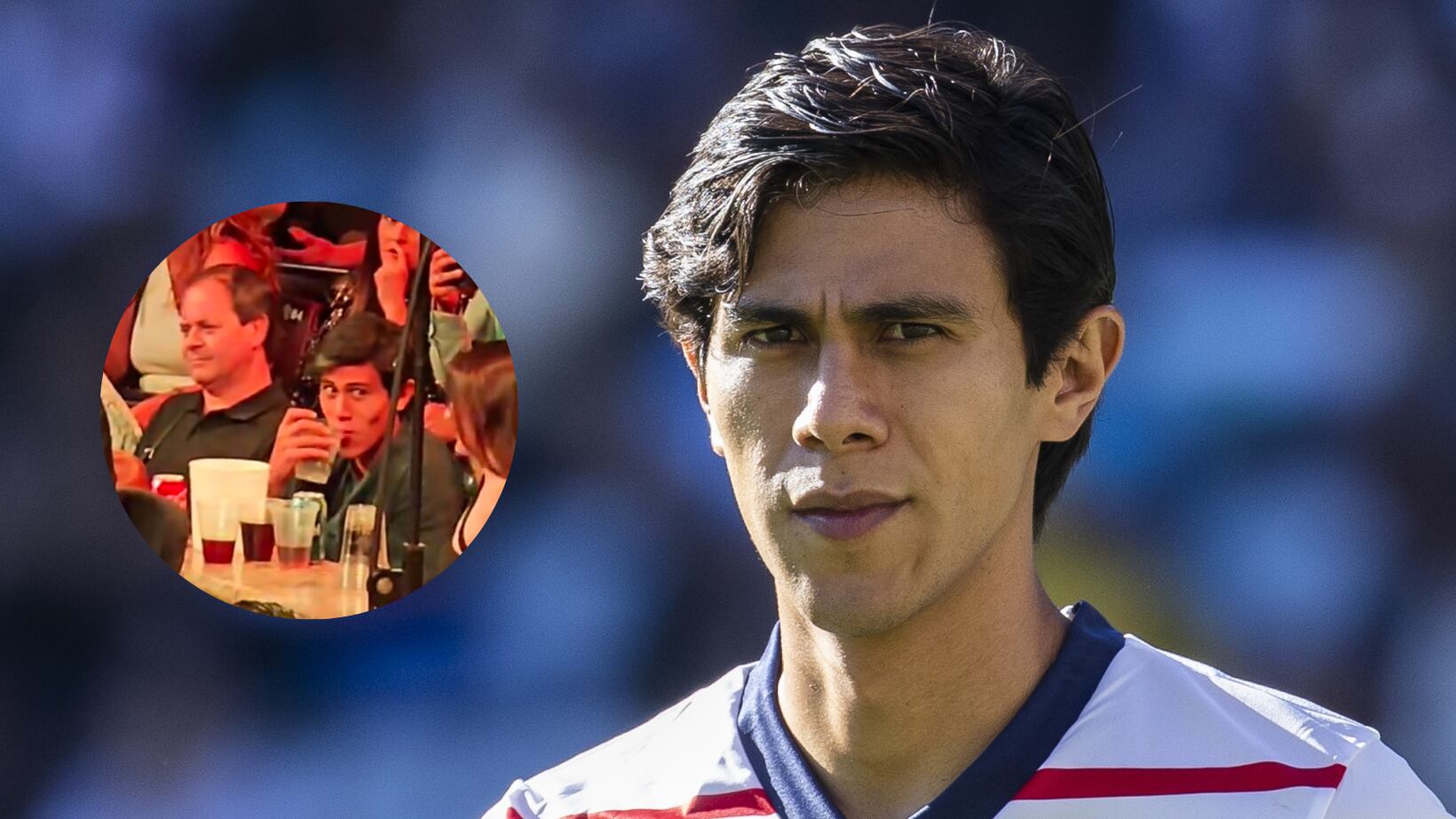 José Juan Macías fue captado de fiesta en un palenque.