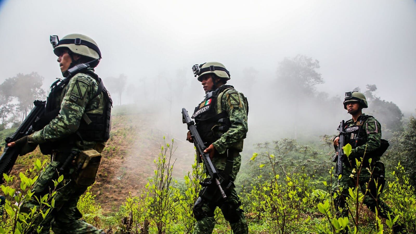El ejército explicó que también se decomisaron 39 vehículos, un millón 652 mil 770 pesos y un laboratorio.