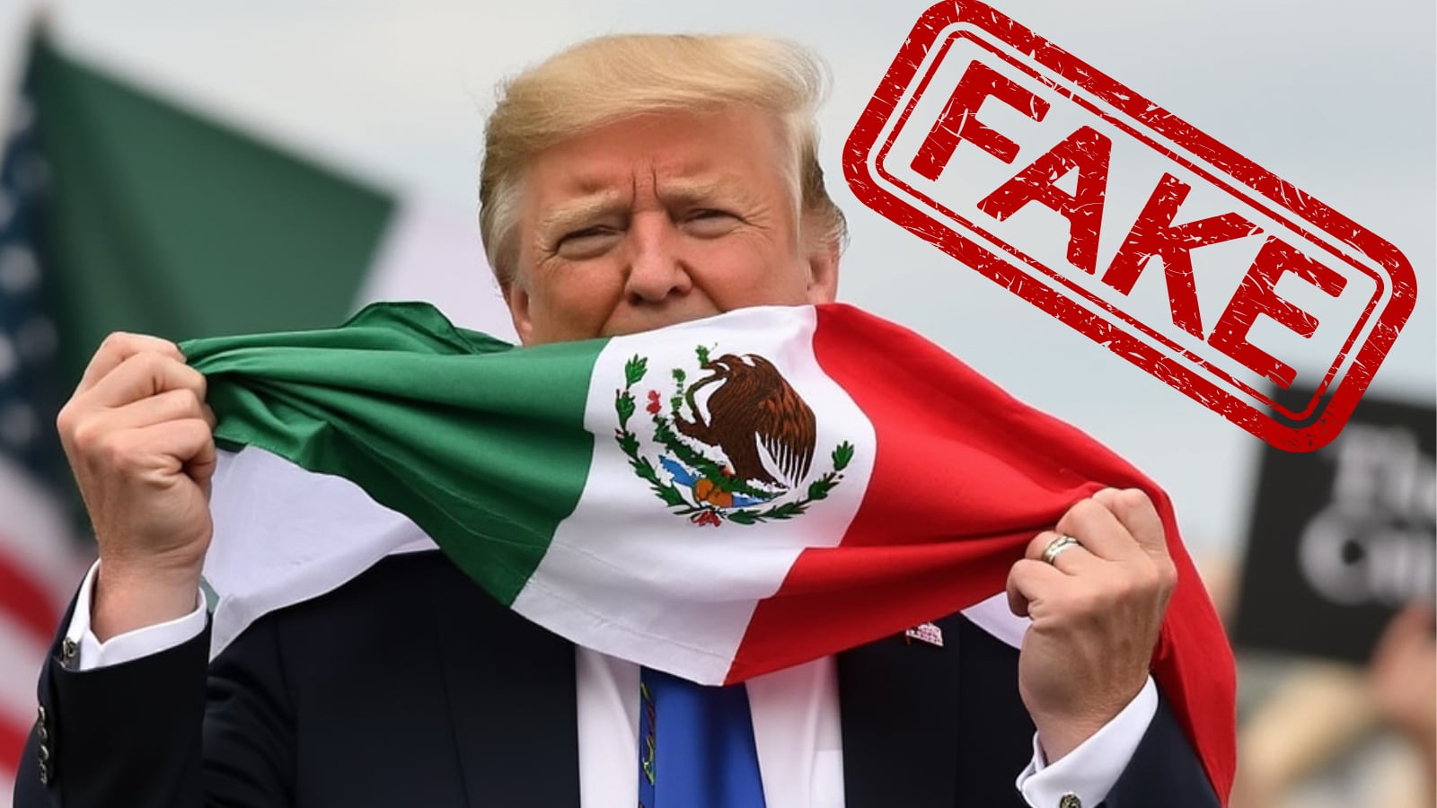 Imagen falsa de Donald Trump hecha con Inteligencia Artificial (IA)