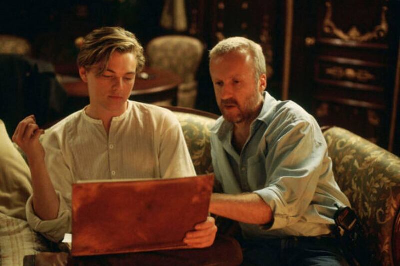 Leonardo Di Caprio y James Cameron en las grabaciones de "Titanic" | Foto: Cortesía