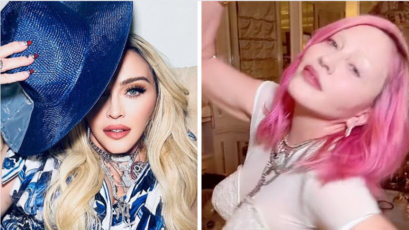 Madonna luce irreconocible,