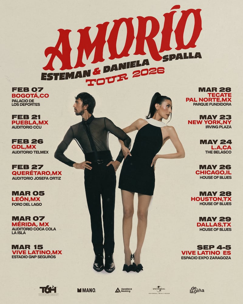 Esteman y Daniela Spalla anuncian las fechas de su gira mundial ‘Amorío Tour’