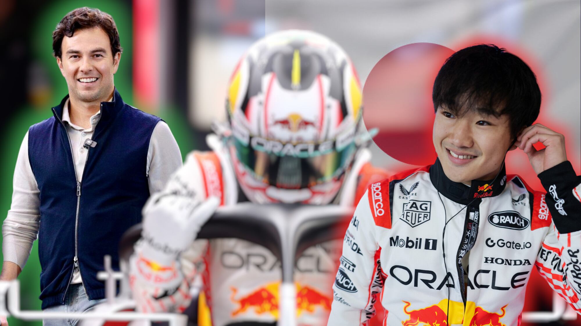 Checo Pérez le desea suerte a Yuki Tsunoda para su primer carrera en Red Bull