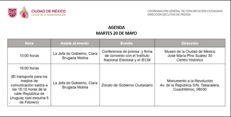 Eventos del GCDMX