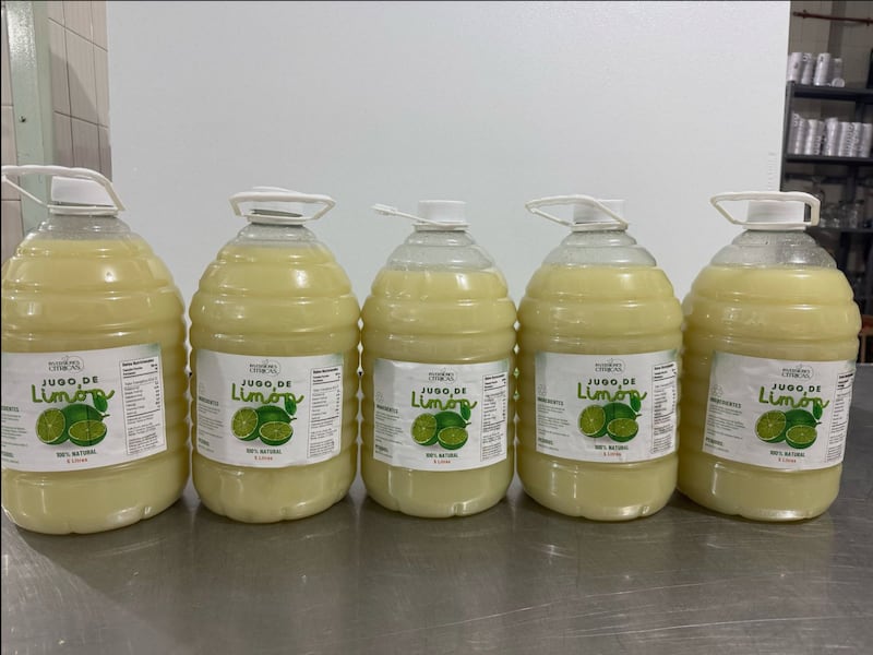 Producción de jugo de limón