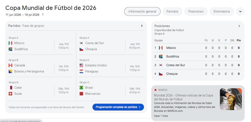 Los aficionados podrán simular partidos, , recibir resúmenes diarios, encontrar la mejor ruta a los estadios y acceder a contenido exclusivo
