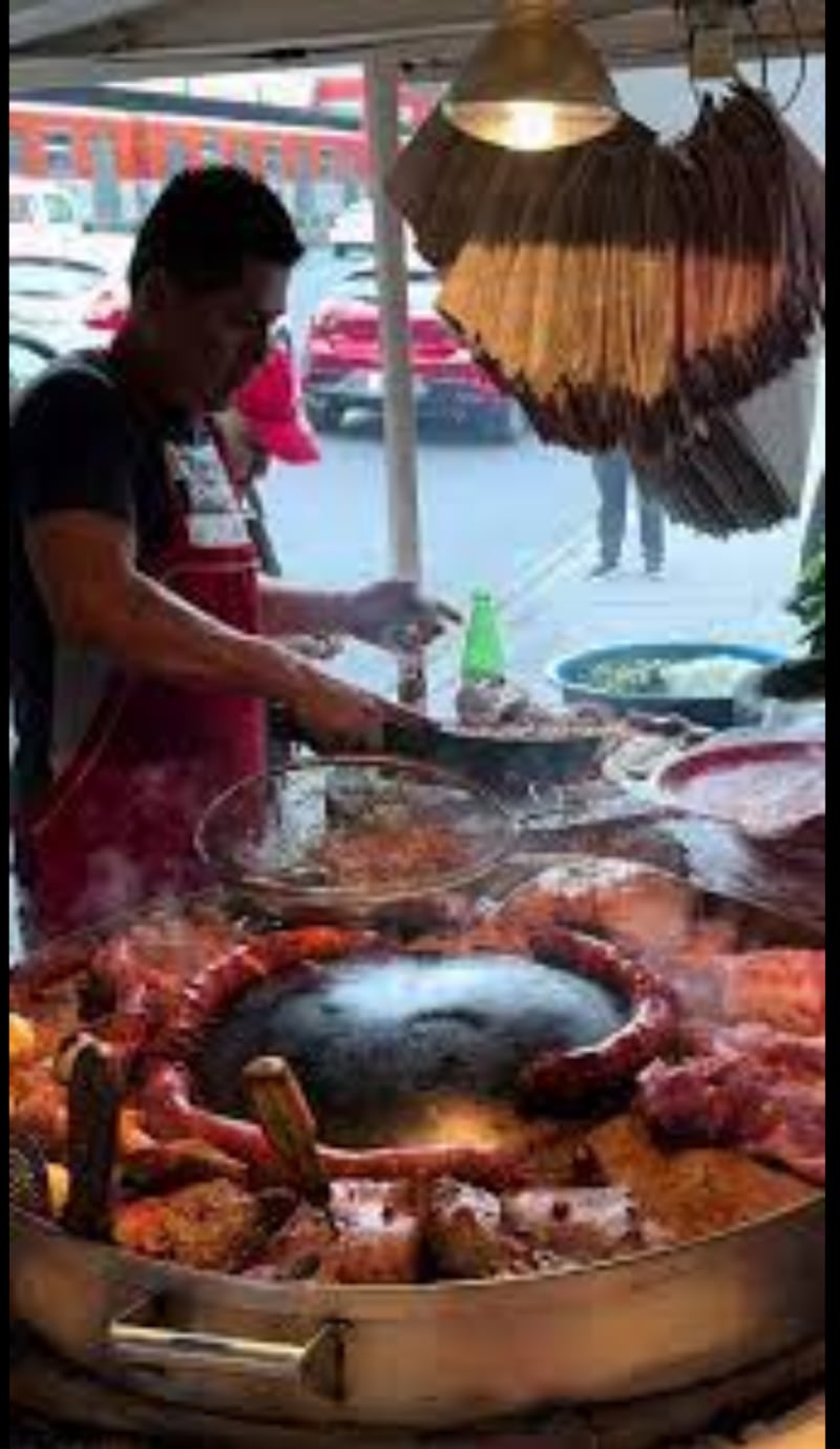 Puestos de tacos en el Metro