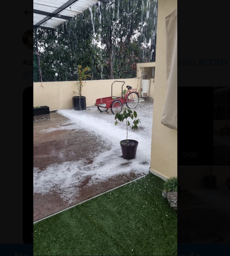 Lluvia con granizo en Tlalpan
