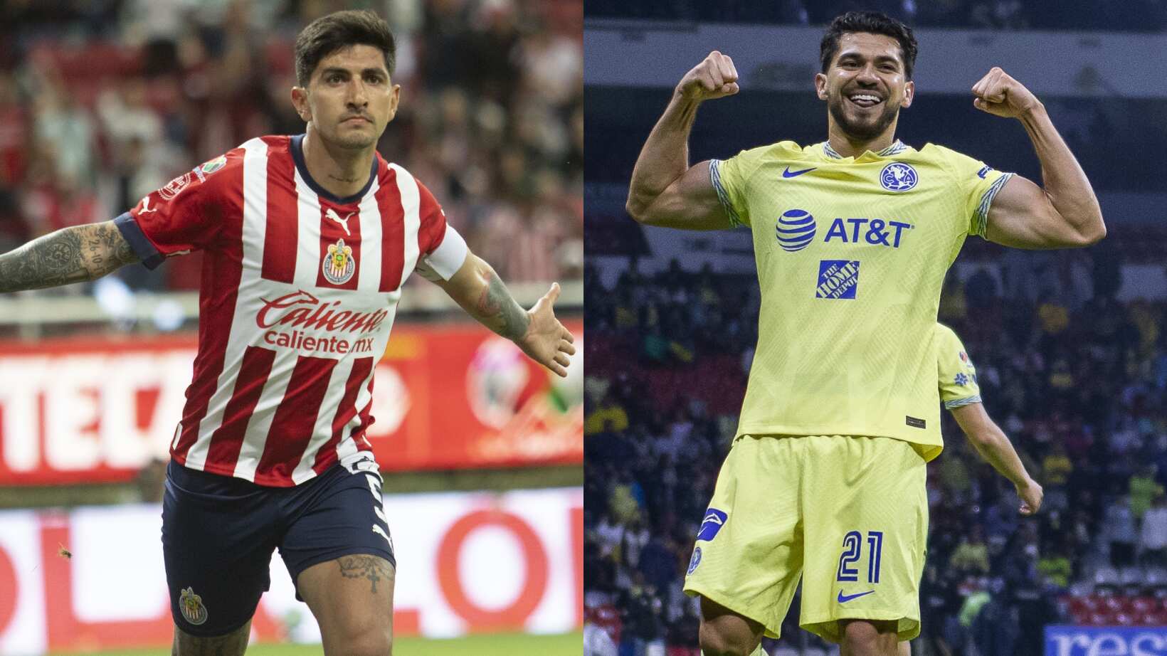 Víctor Guzmán y Henry Martín son los capitanes de Chivas y América respectivamente.