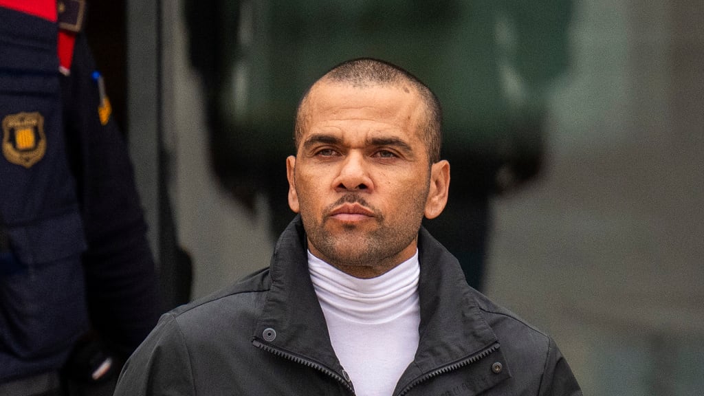 Dani Alves acudió este 28 de marzo a su primera cita en la Audiencia de Barcelona.