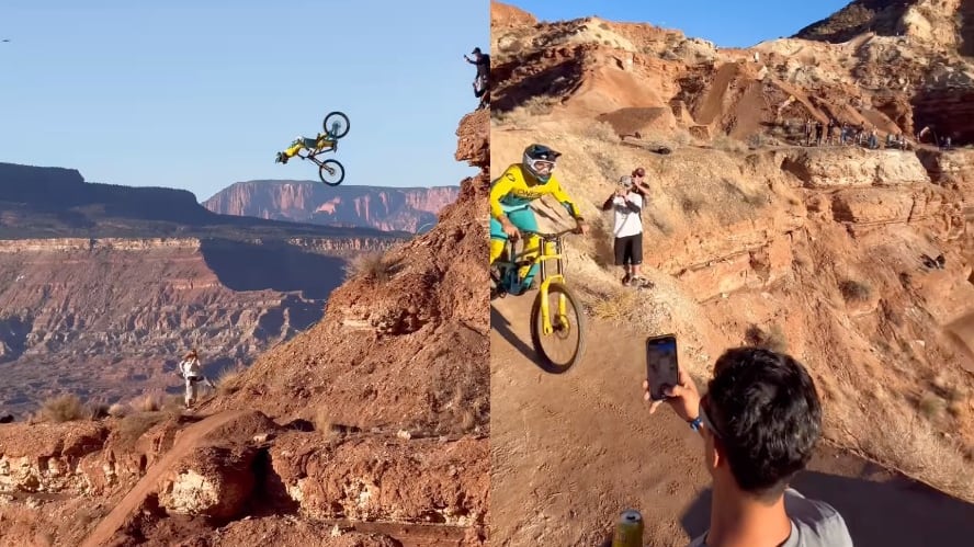 Adolf Silva protagonizó un fuerte accidente en el Red Bull Rampage al perder el control en pleno doble backflip.