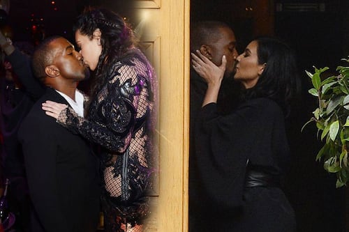 Captan a Kim Kardashian y Kanye West muy románticos