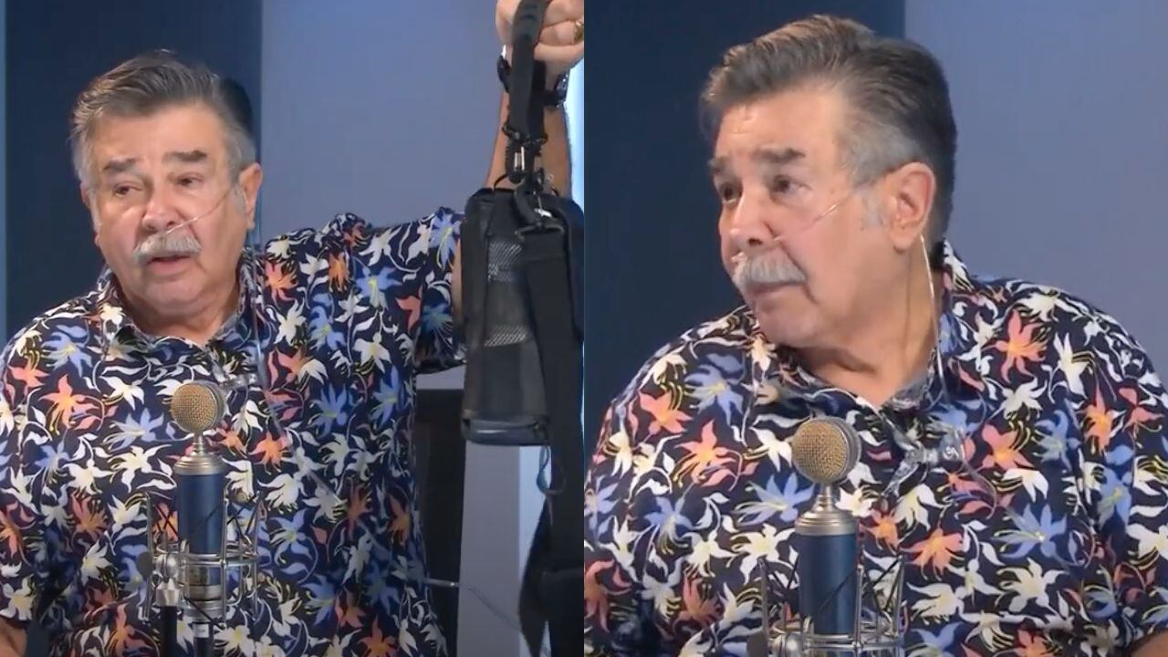 Jorge Ortiz de Pinedo con su concentrador de oxígeno