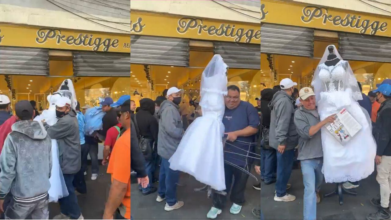 Desalojan tienda de vestidos de novia en el Centro Histórico de CDMX