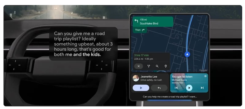 Desde mapas y mensajes hasta música y organización personal, Gemini se convierte en el nuevo copiloto inteligente al volante