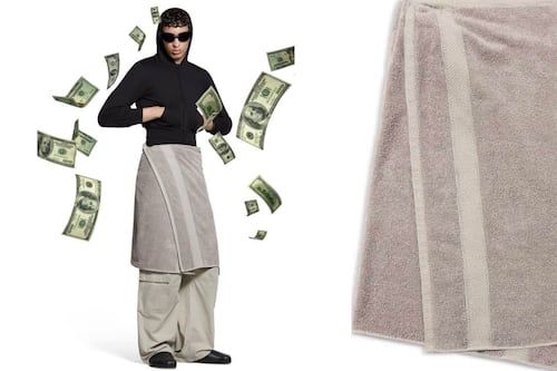 “Falda de toalla”, la nueva prenda de Balenciaga que cuesta más de 16 mil pesos