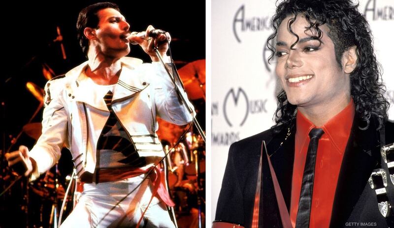 Freddie Mercury y Michael Jackson