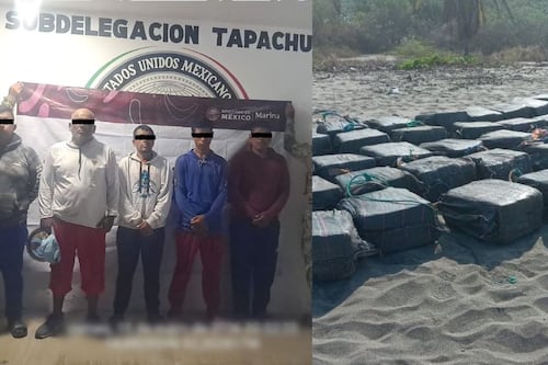 ¡Otro golpe al narco! Decomisan 1.5 toneladas de cocaína en altamar y detienen a cinco personas en Chiapas