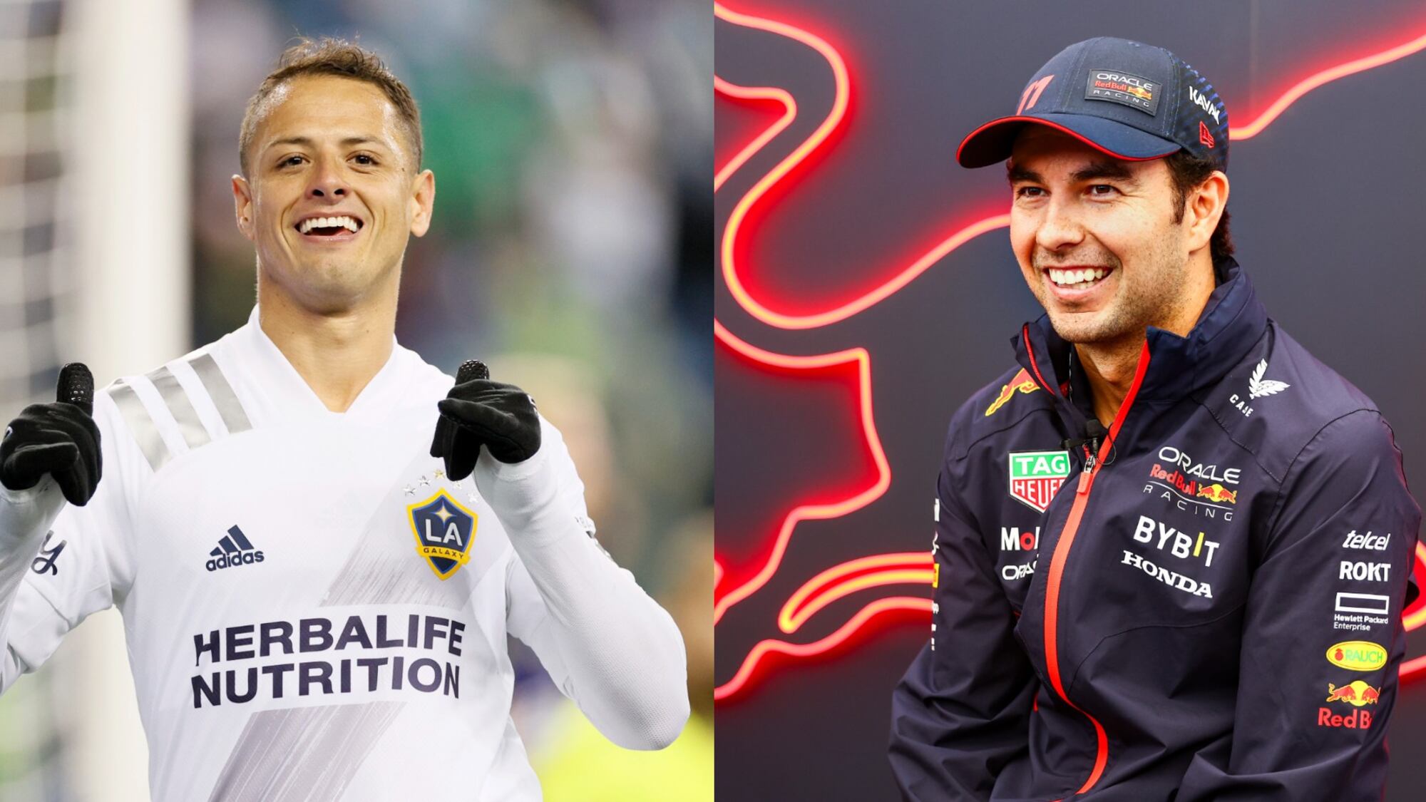 Chicharito Hernández y Checo Pérez