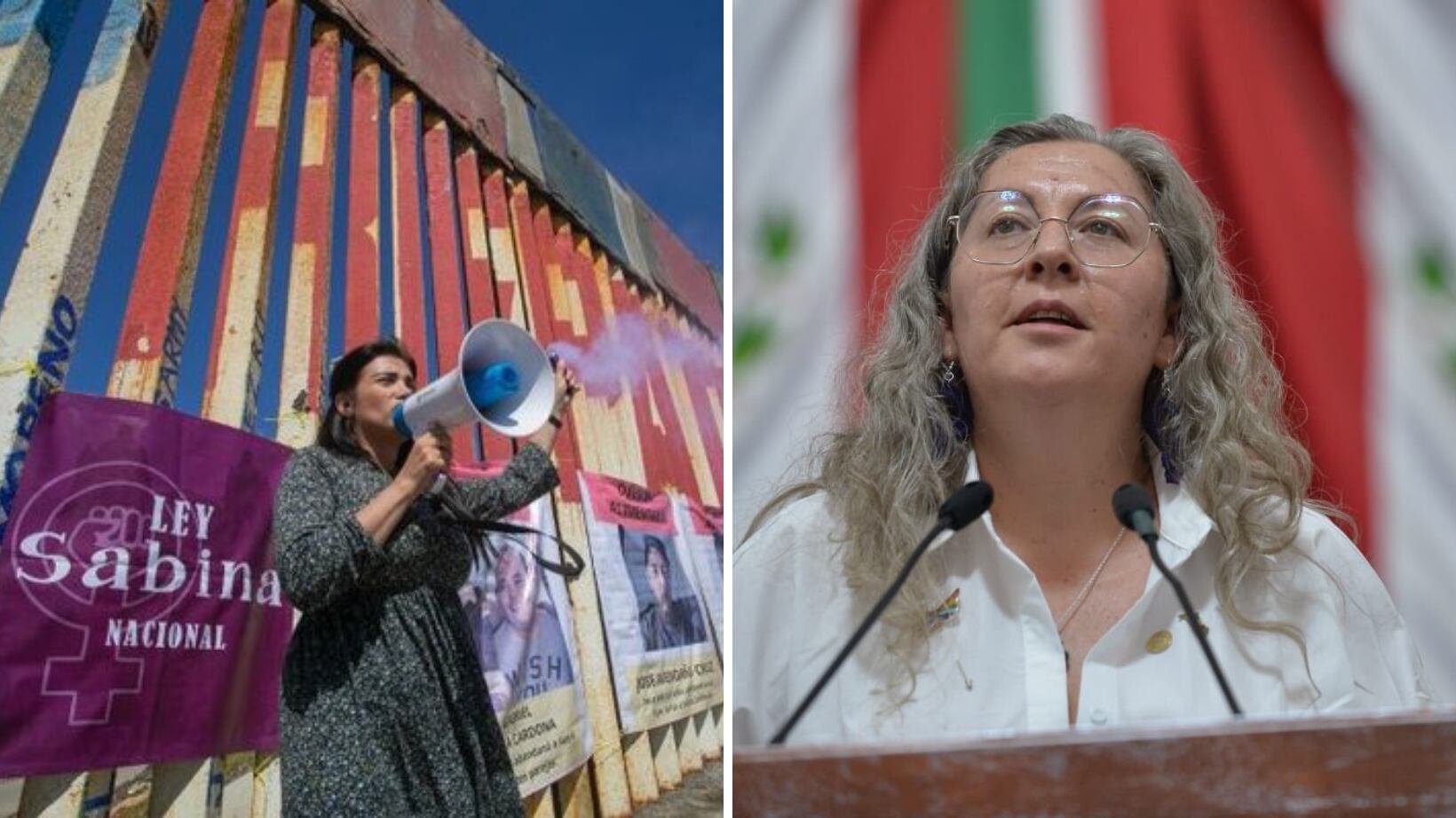 Ley Sabina: Diana Luz Vázquez, madre de Sabina e impulsora de la ley que lleva su nombre: Ley Sabina; y Ana Francis López, diputada de la Ciudad de México por Morena y presidenta de la Comisión de Igualdad de Género, quién llevó la reforma al Congreso local.