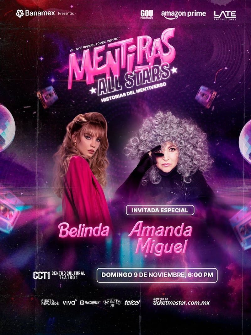 Amanda Miguel se une a Belinda en una función de ‘Mentiras All Stars: Historias del Mentiverso’