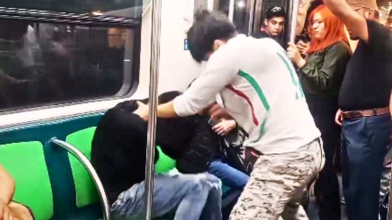 Pelea Línea A del Metro de la CDMX
