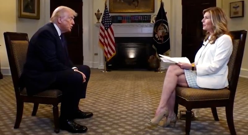 Trump se pronunció este domingo en sus redes y en TV.