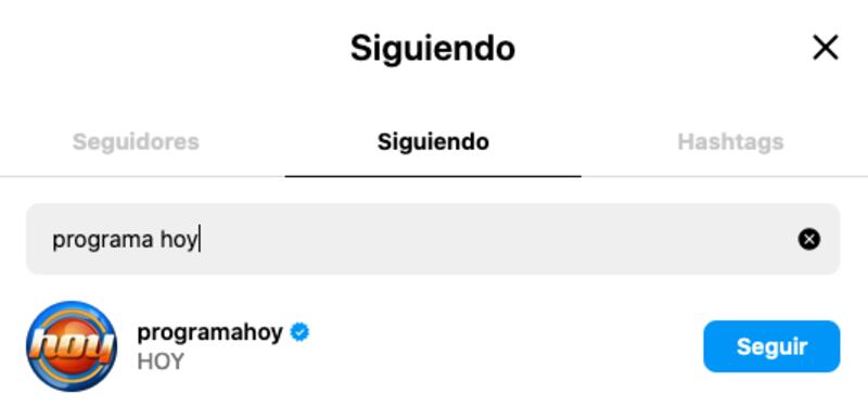 Antes de su aparición en el matutino sí los seguía en Instagram.
