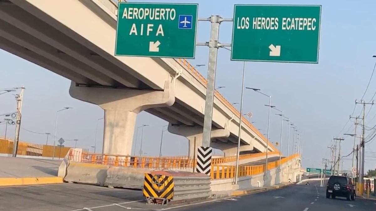 Nuevo camino al AIFA se encuentra cerrado.