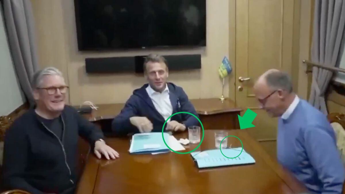 Escandaloso video: Macron con presunta cocaína en reunión con líderes de Alemania y Reino Unido