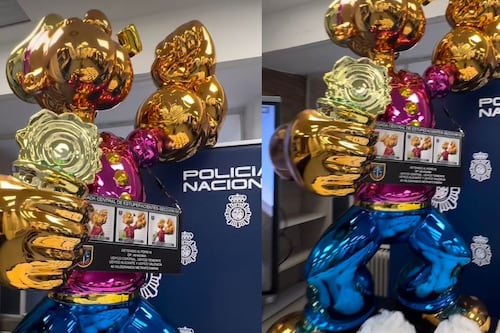 Hallan metanfetamina escondida en una estatua de Popeye en Europa