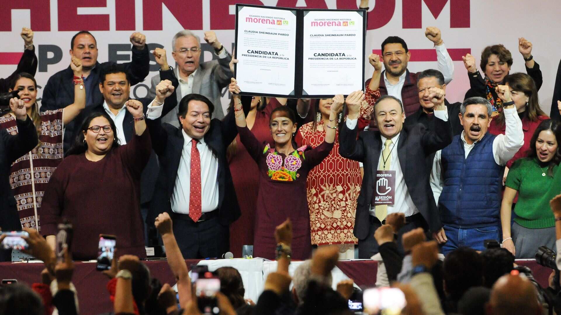 Declaran a Claudia candidata durante el Consejo Nacional de Morena