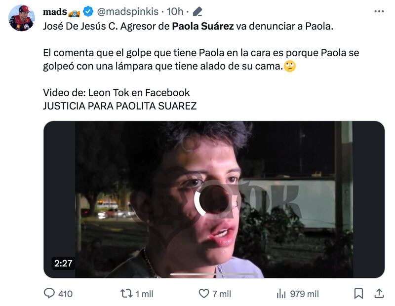 Acudió a presentar su denuncia y aseguró que no golpeó a la integrante de "Las Perdidas".