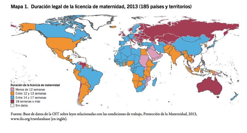 Licencias de Maternidad en el mundo (OIT)