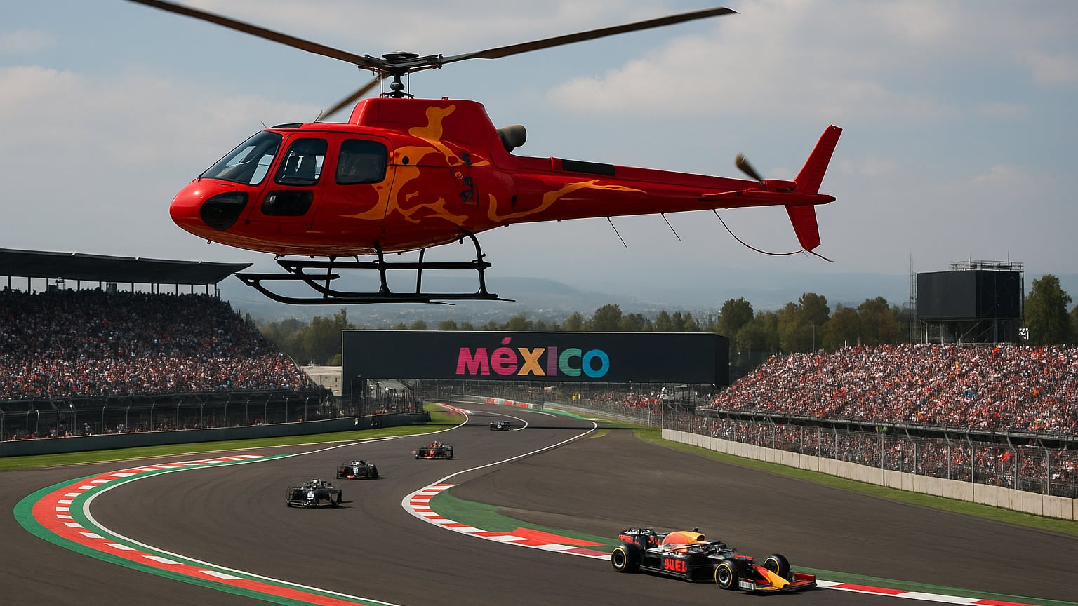 Empresas ofrecen vuelos en helicóptero al GP de México 2025 desde Santa Fe, con precios de más de 22 mil pesos.