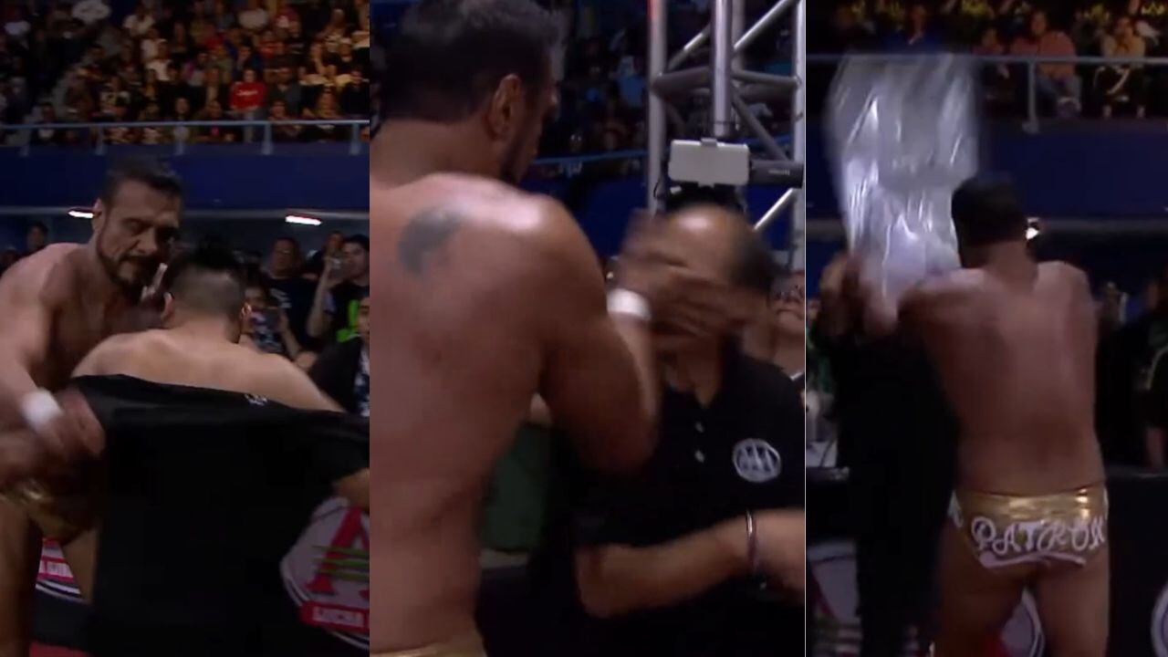 El patrón Alberto comenzó a golpear a los trabajadoras de la empresa de Lucha Libre AAA.