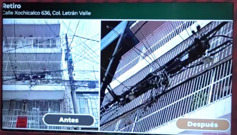 Cableado en desuso CDMX