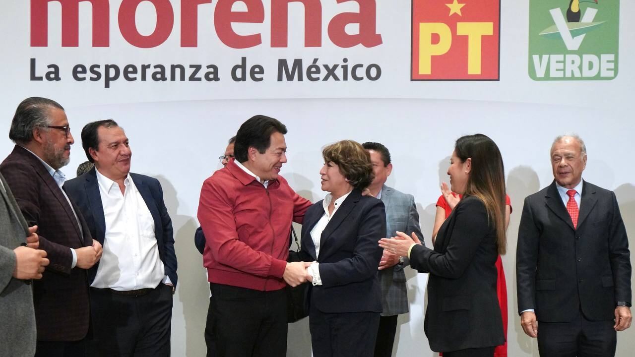 Morena, PT, PVEM y Fuerza Turquesa anuncian alianza rumbo a elecciones en Edomex.