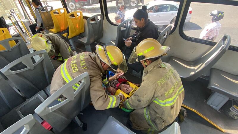 Los lesionados fueron trasladados a diferentes puestos de socorros del municipio.