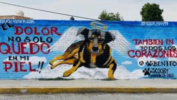 Mural en honor a Benito.