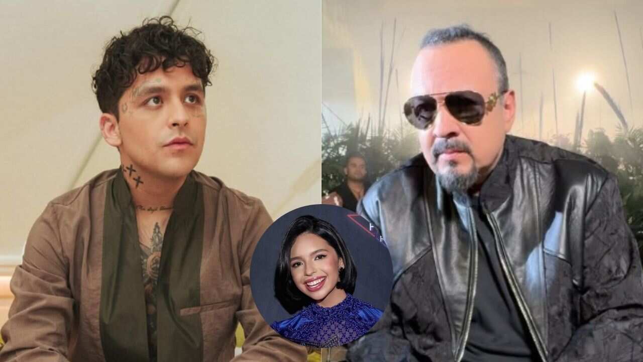 Christian Nodal, Ángela Aguilar y Pepe Aguilar