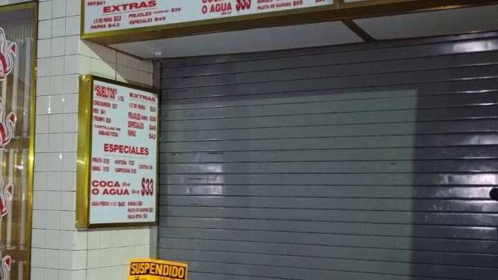 La suspensión de la taquería implica el cierre temporal de sus instalaciones, durante el cual no podrá llevar a cabo sus actividades comerciales.