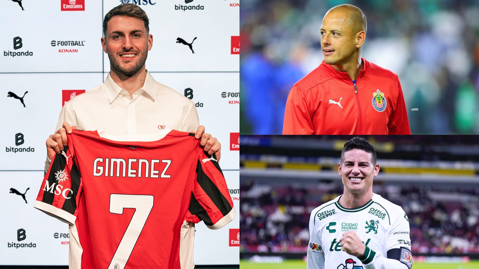 Santi Giménez tendrá menos ingresos en el Milan que Chicharito y James en México.