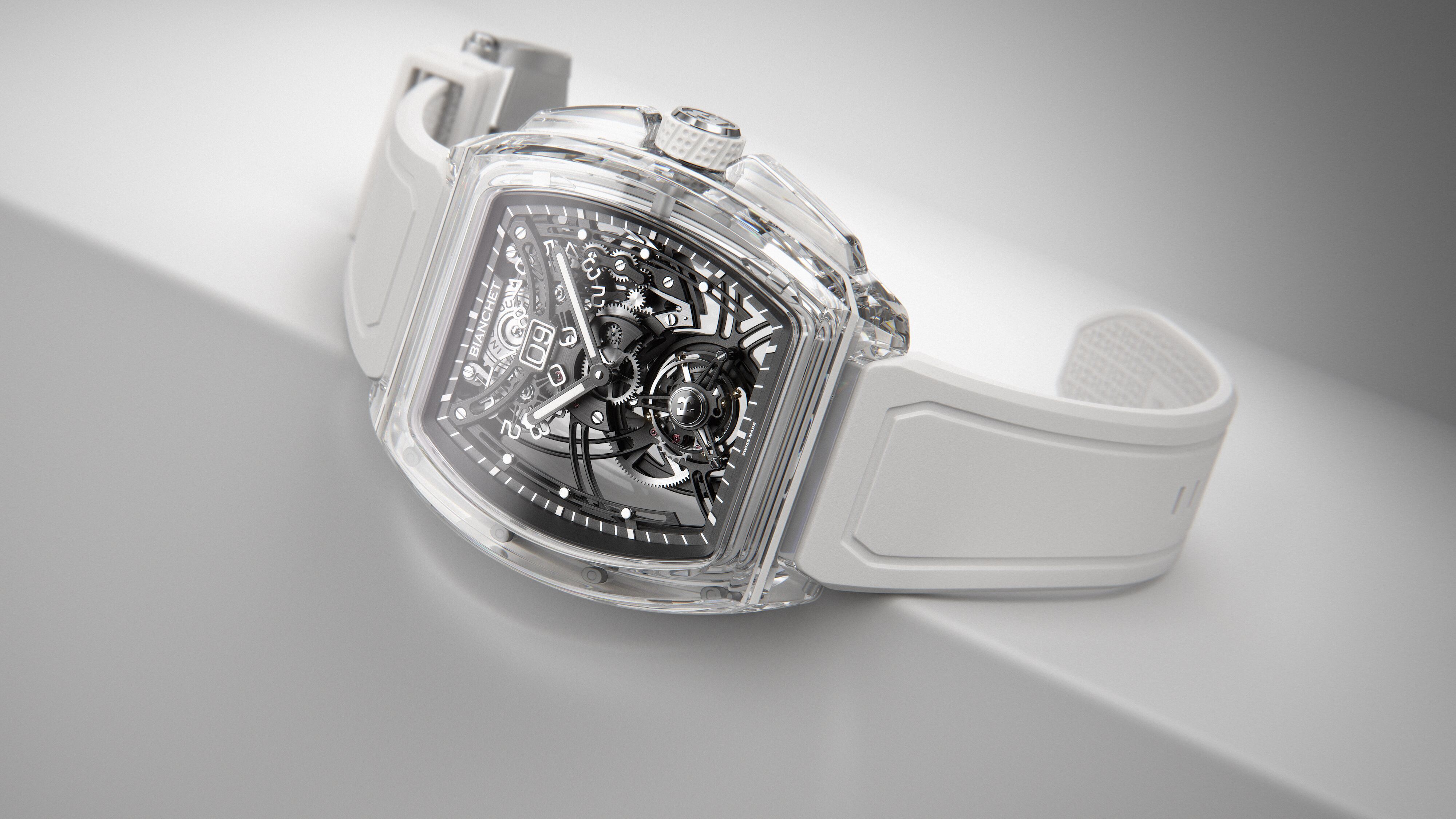 Tourbillon Assembly, Diseño icónico con funcionalidad excepcional, Grande Date Sapphire