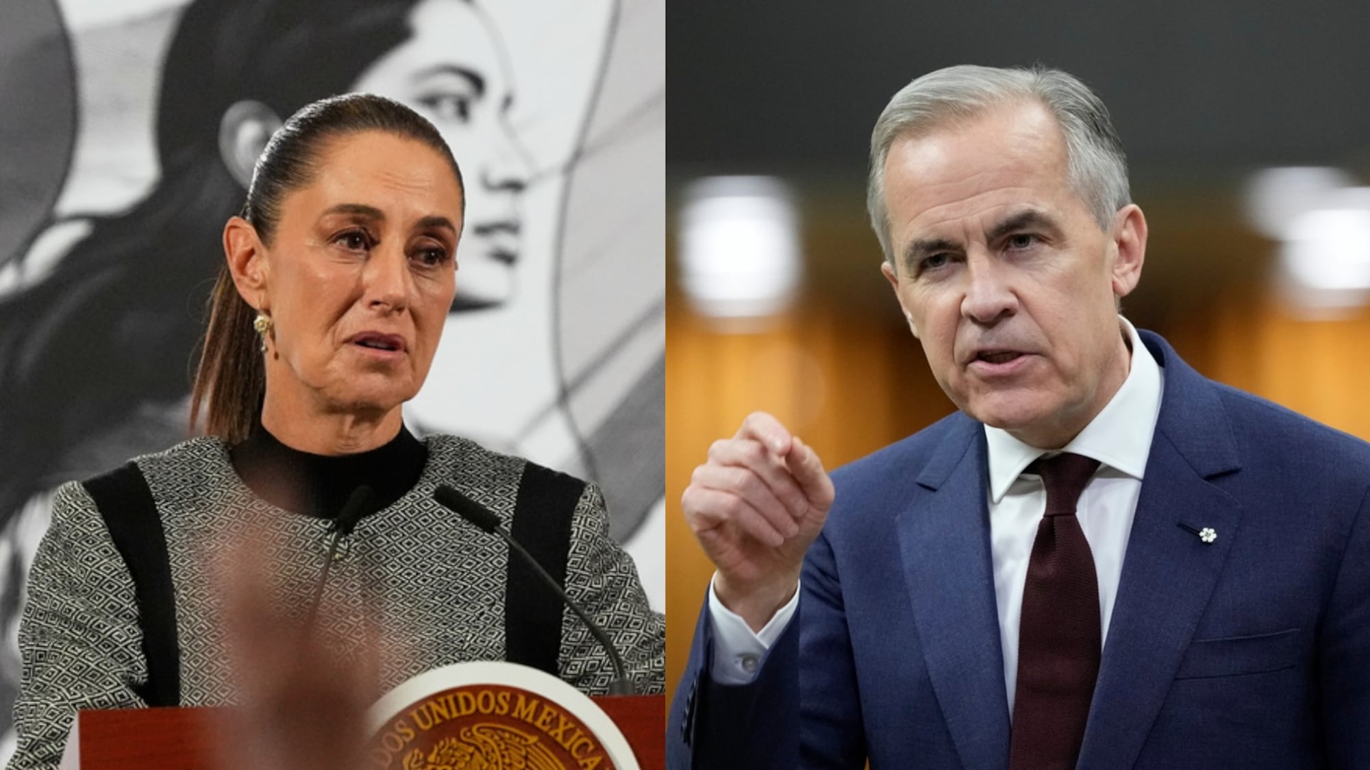 Claudia Sheinbaum y Mark Carney